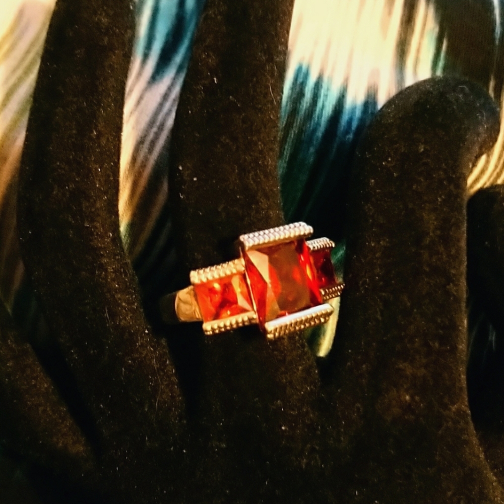 Size 8 - 925 Sterling Silver Ruby Ring - image 3